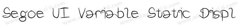 Segoe UI Variable Static Display B字体转换